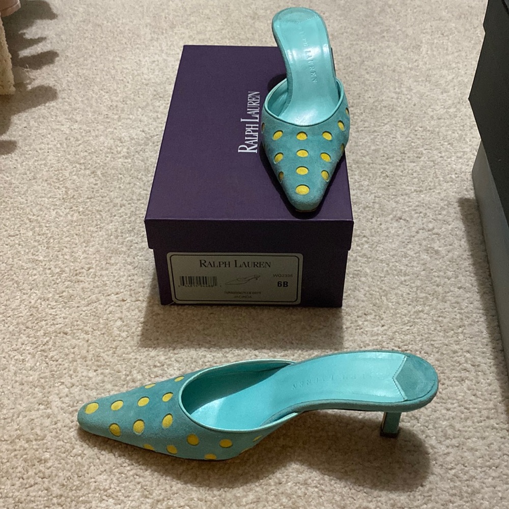 Ralph Lauren suede heels